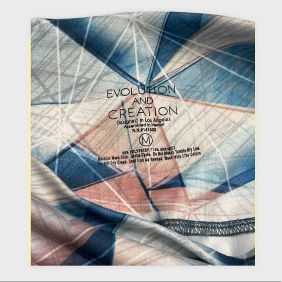 EVOLUTION & CREATION Athletic Fitness Leggings Los Angeles Pattern‎ Print Size M - Picture 3 of 5